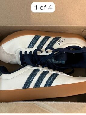 NEW in box Adidas  Farm Rio special addition in White & Navy with Gum Sole